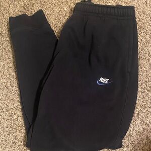 Nike Black Men’s Joggers with White & Blue Swoosh